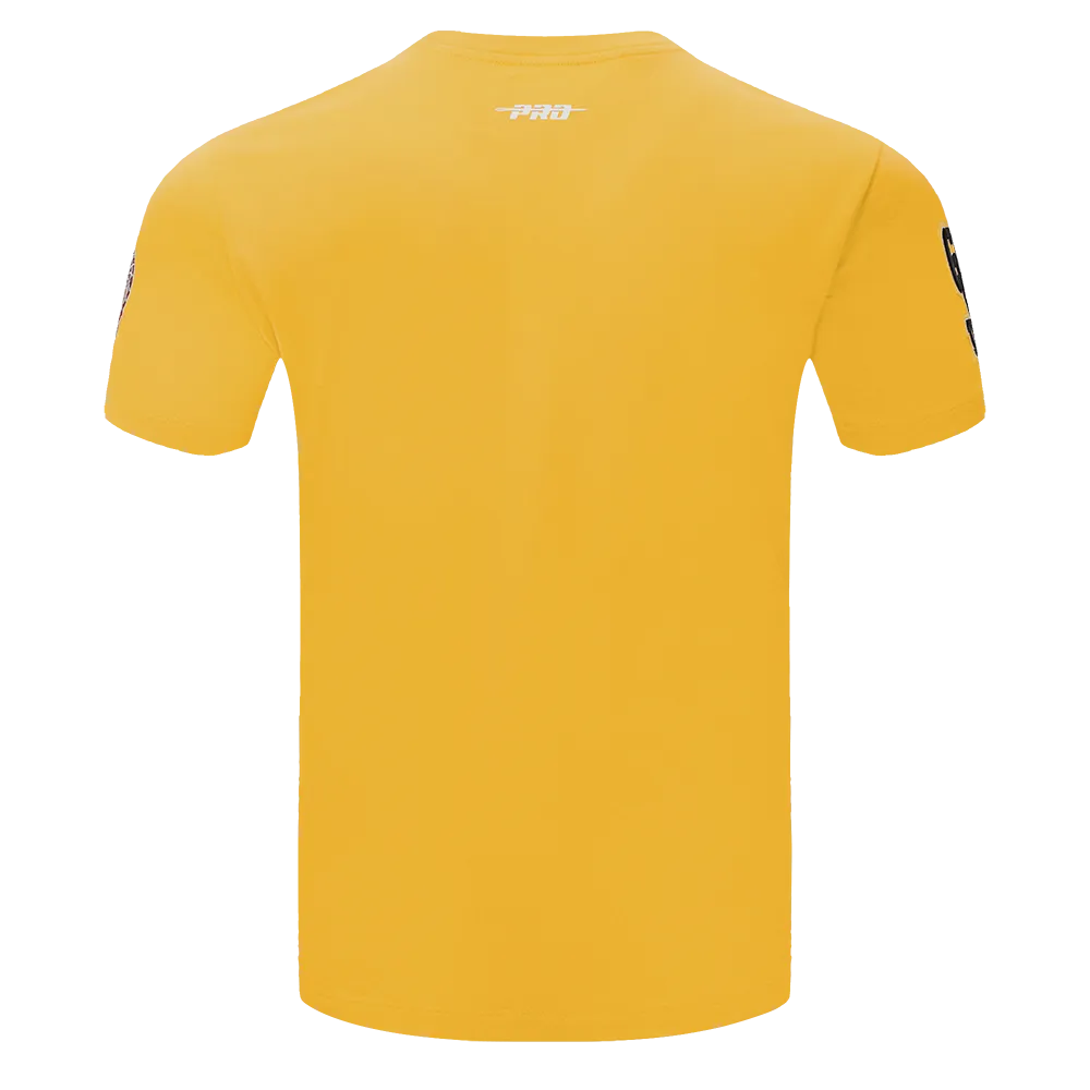 GRAMBLING STATE UNIVERSITY CLASSIC MEN'S STACKED LOGO TEE (YELLOW)