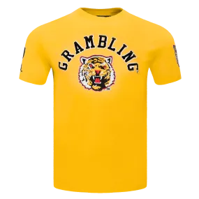 GRAMBLING STATE UNIVERSITY CLASSIC MEN'S STACKED LOGO TEE (YELLOW)