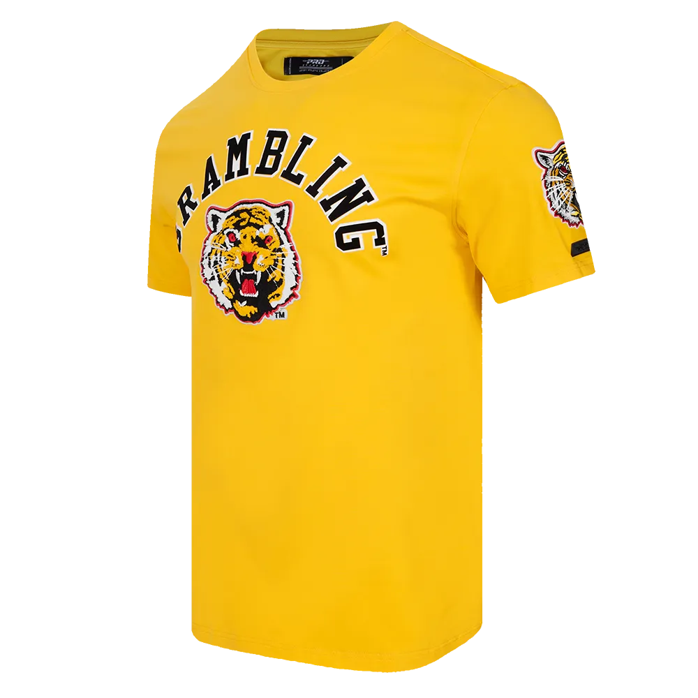 GRAMBLING STATE UNIVERSITY CLASSIC MEN'S STACKED LOGO TEE (YELLOW)