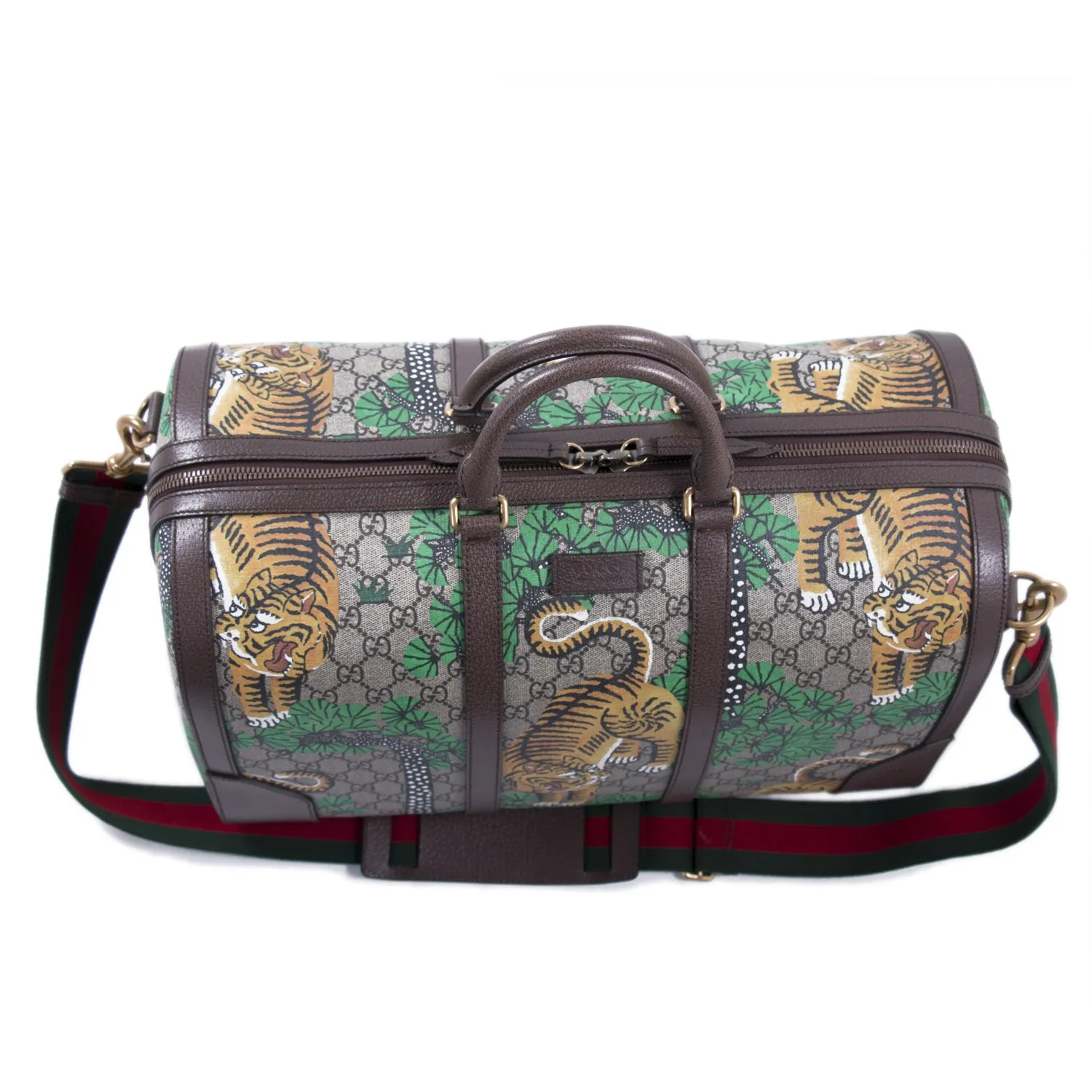 Gucci Bengal GG Supreme Weekender Duffle Bag