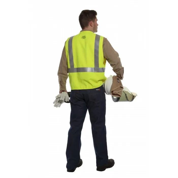 Hi-Vis Road Safety Vest - FR Deluxe, Type R Class 2, CAT 2