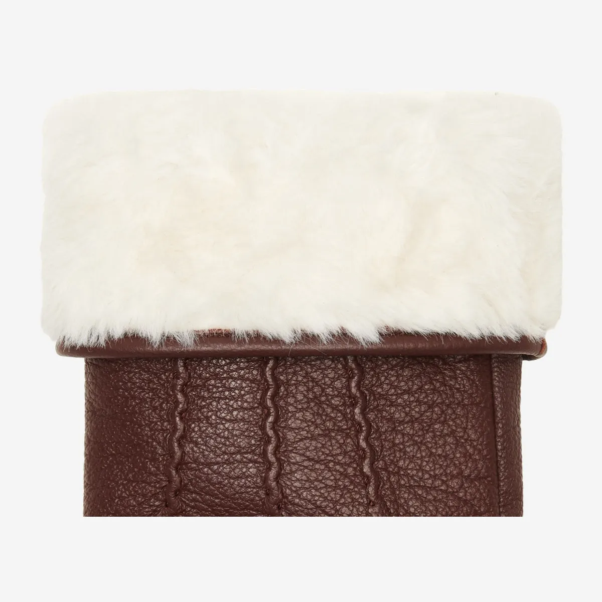 Jaxon (brown) - goatskin leather gloves with luxurious faux fur lining & touchscreen feature