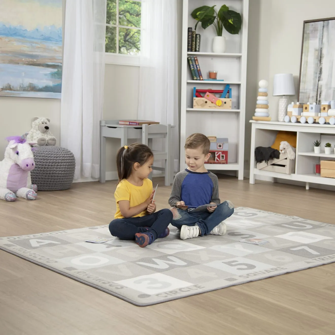 Jumbo ABC-123 Rug - Neutral