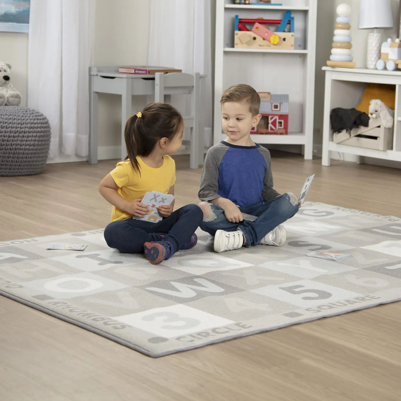 Jumbo ABC-123 Rug - Neutral