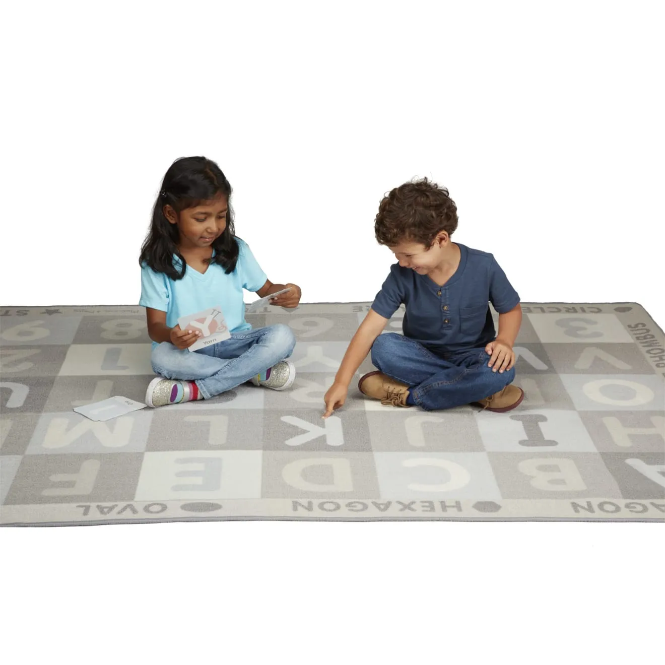 Jumbo ABC-123 Rug - Neutral