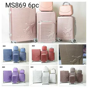 Luxury ABS Lightweight Design 10 Piece Luggage Set-Strip