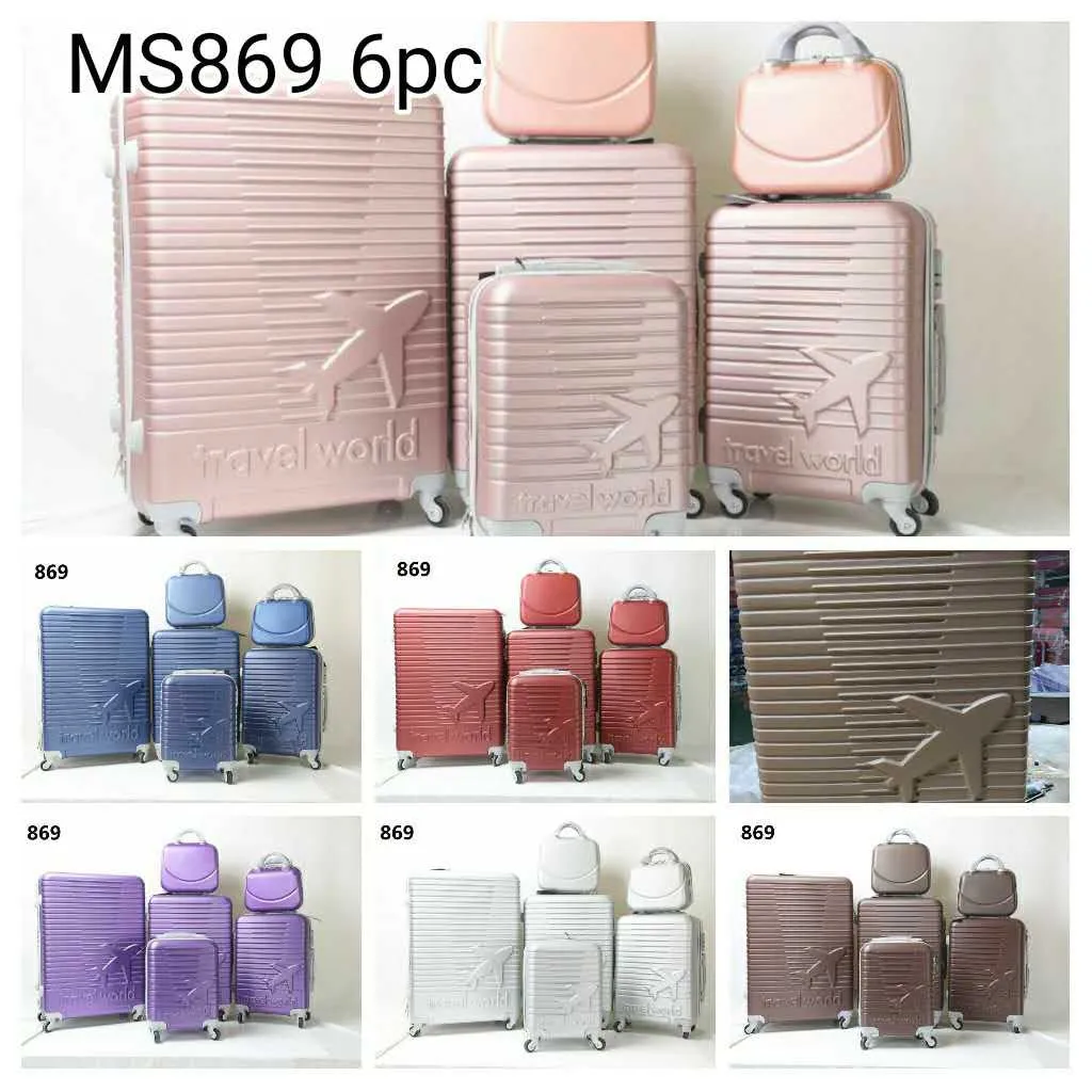 Luxury ABS Lightweight Design 10 Piece Luggage Set-Strip