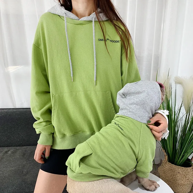 Matching Small Dog and Owner Hoodie