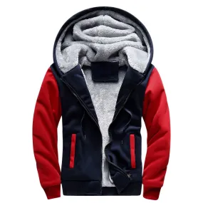 Men's Fleece Hoodie with Zipper Long Sleeve Jackets Casual Hooded Pullover | W02O