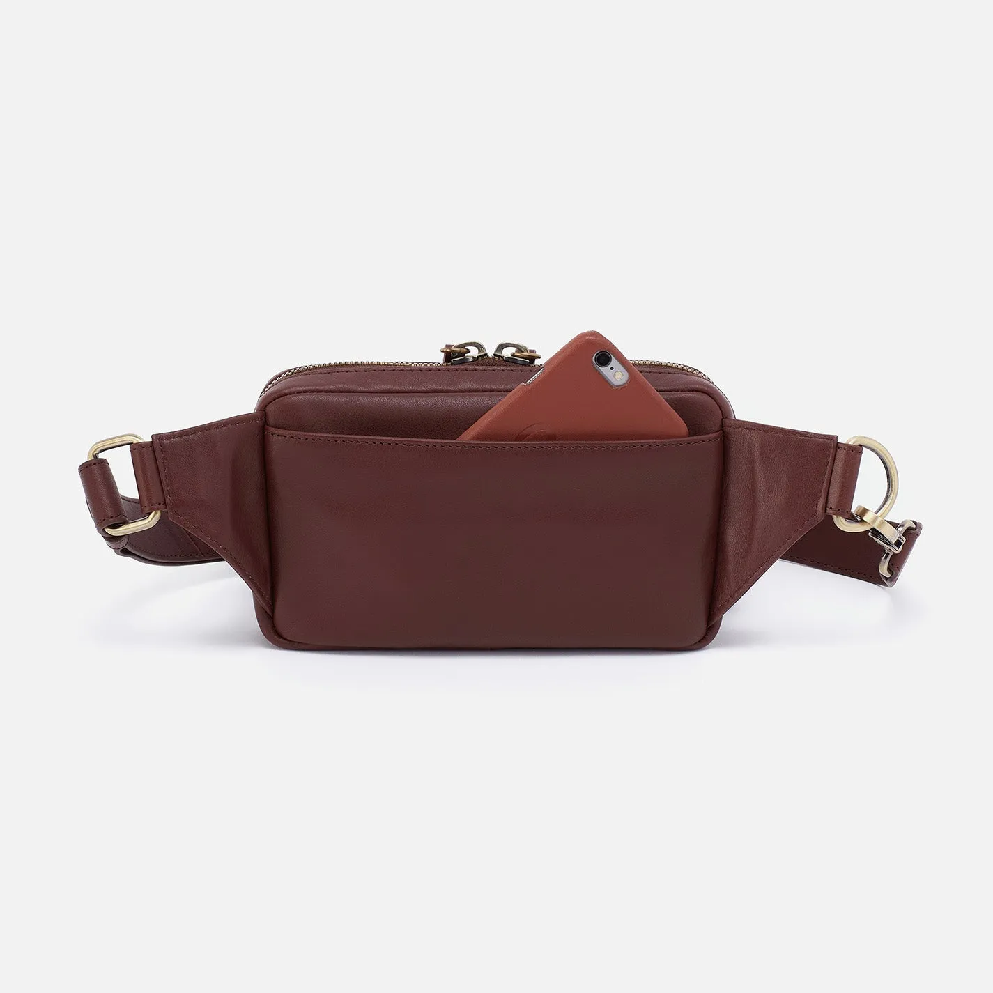 Men's Sling in Silk Napa Leather - Brown