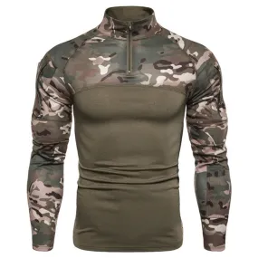 Men's Tactical Camouflage Athletic T-shirts Long Sleeve Men Tactical Military Clothing Combat Shirt Assault Army Costume