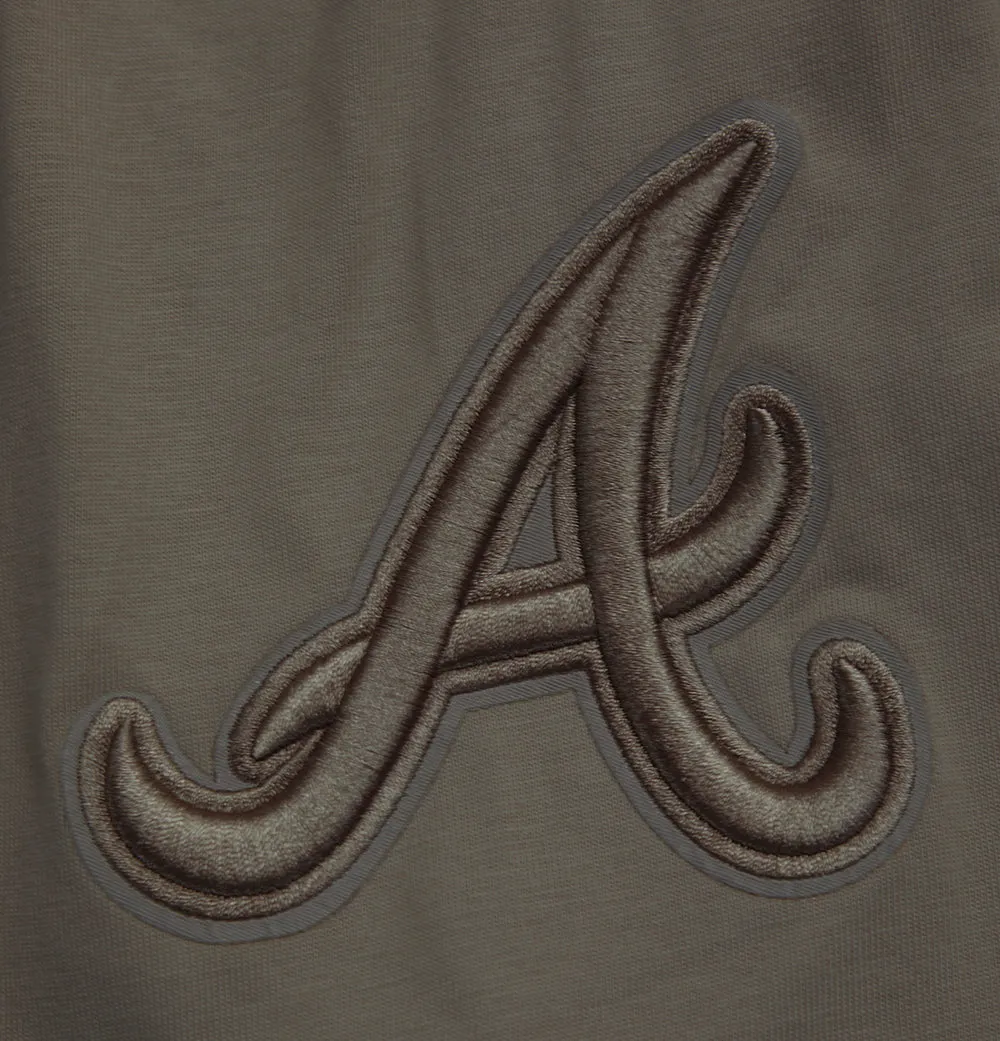 MLB ATLANTA BRAVES NEUTRAL DROP SHOULDER MEN'S TOP (DARK TAUPE)