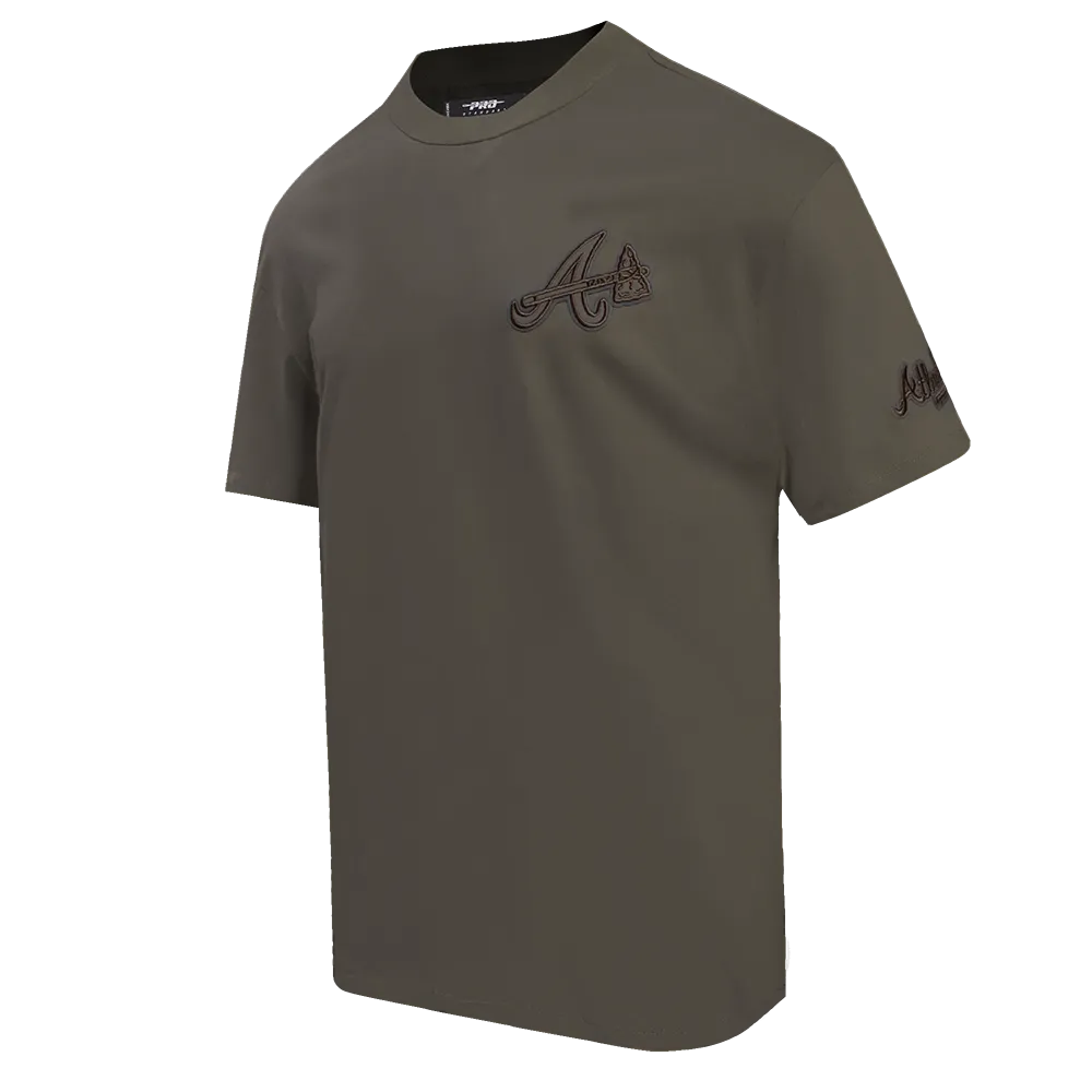 MLB ATLANTA BRAVES NEUTRAL DROP SHOULDER MEN'S TOP (DARK TAUPE)