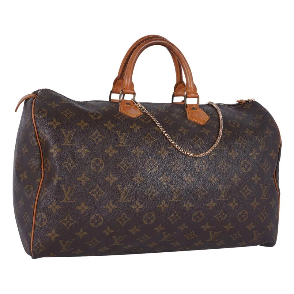 Monogram Speedy 40 Satchel Brown (Authentic Pre-Owned)