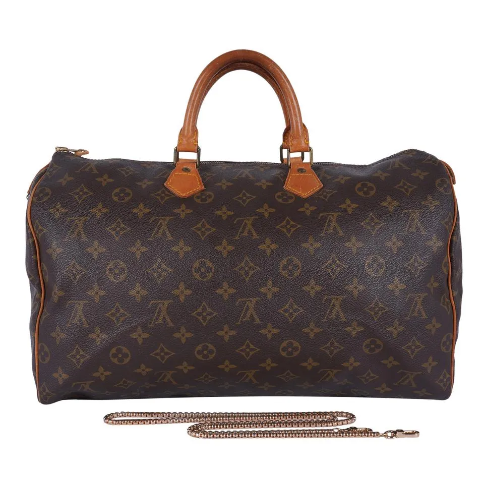 Monogram Speedy 40 Satchel Brown (Authentic Pre-Owned)