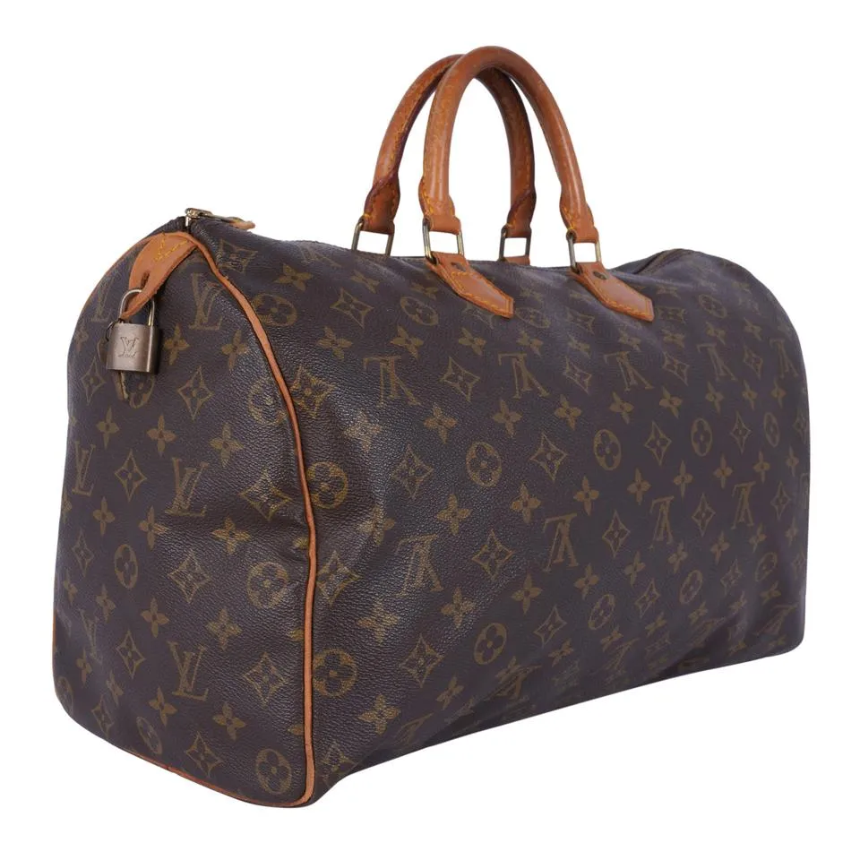 Monogram Speedy 40 Satchel Brown (Authentic Pre-Owned)