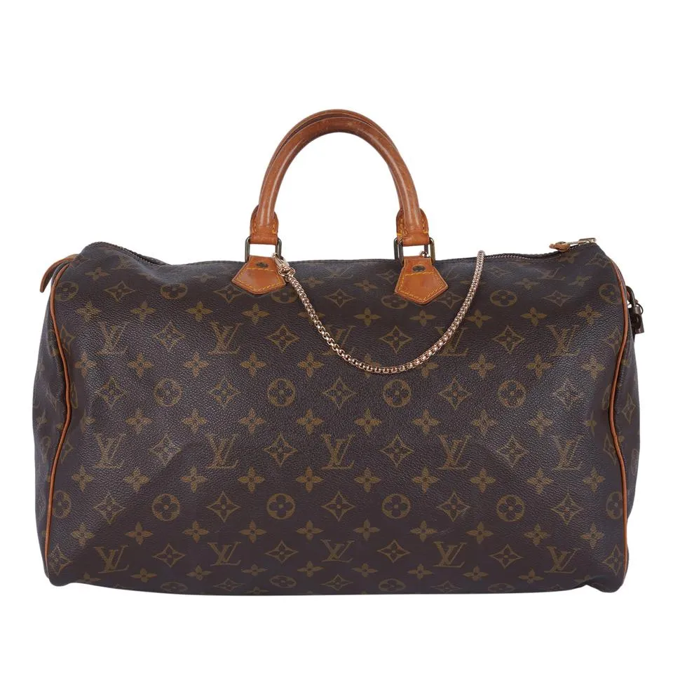 Monogram Speedy 40 Satchel Brown (Authentic Pre-Owned)