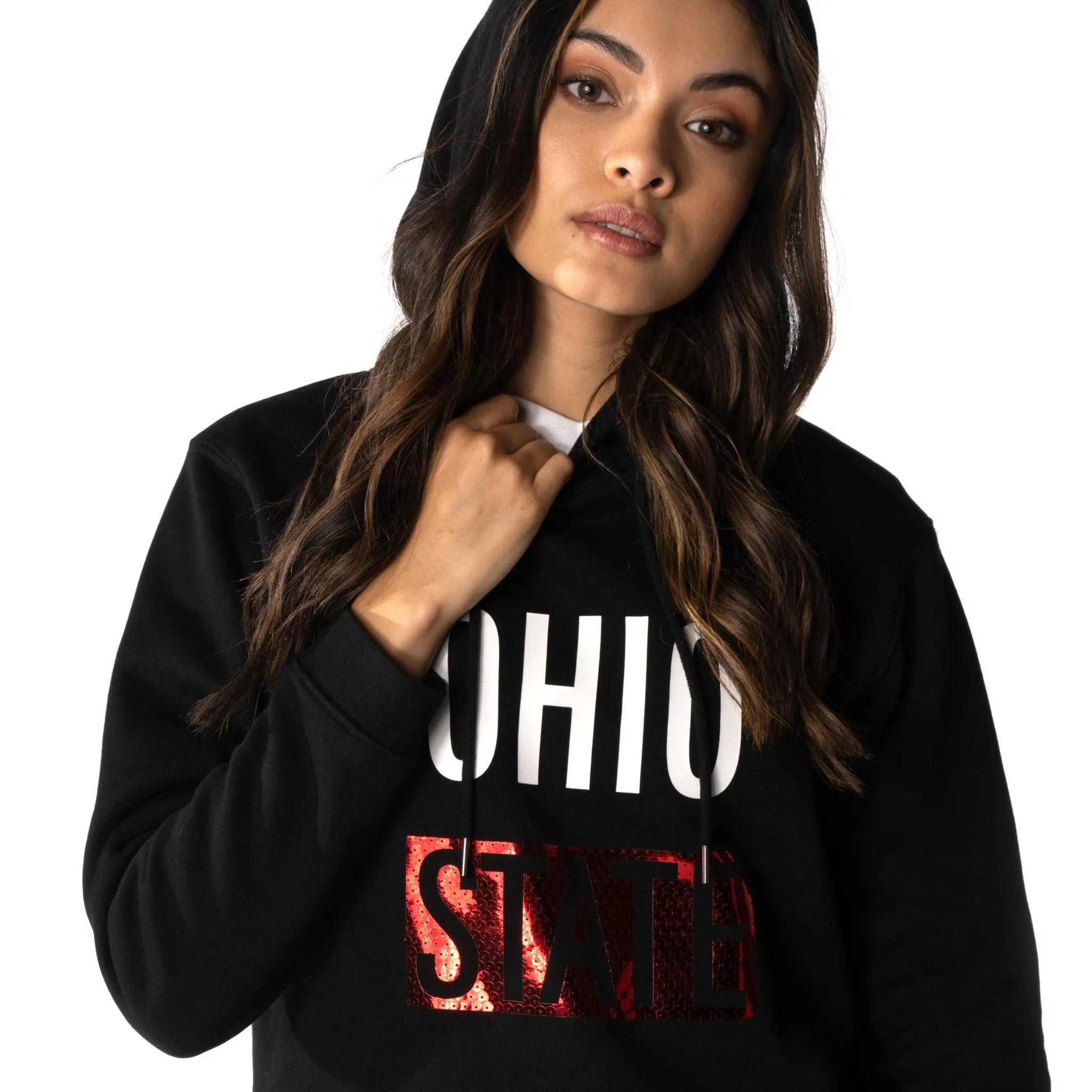 Ohio State Buckeyes Sequin Die Cut Hoodie