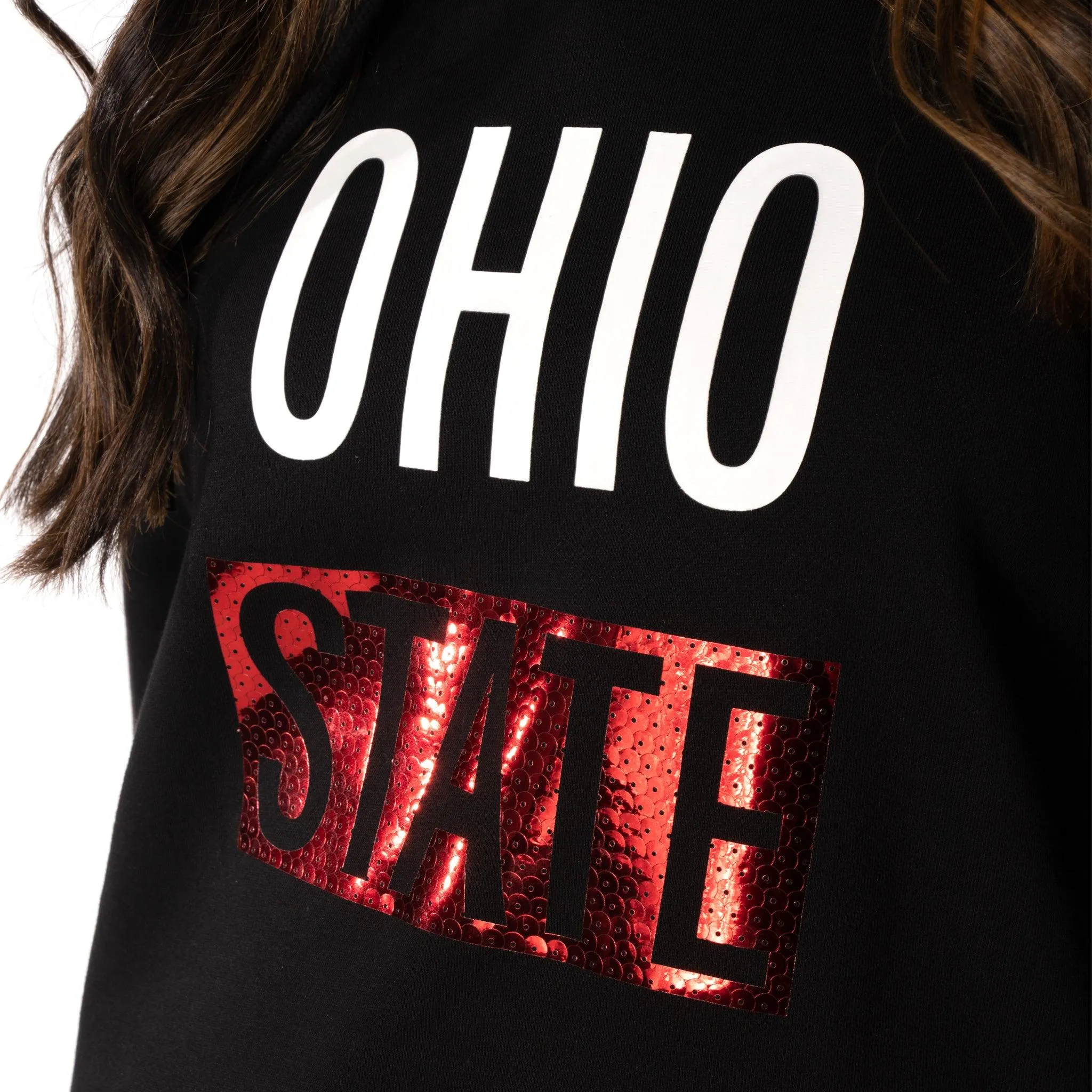 Ohio State Buckeyes Sequin Die Cut Hoodie