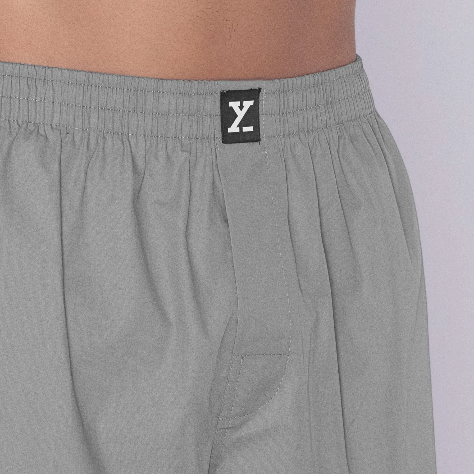 Pace Cotton Boxer Shorts Ash Grey