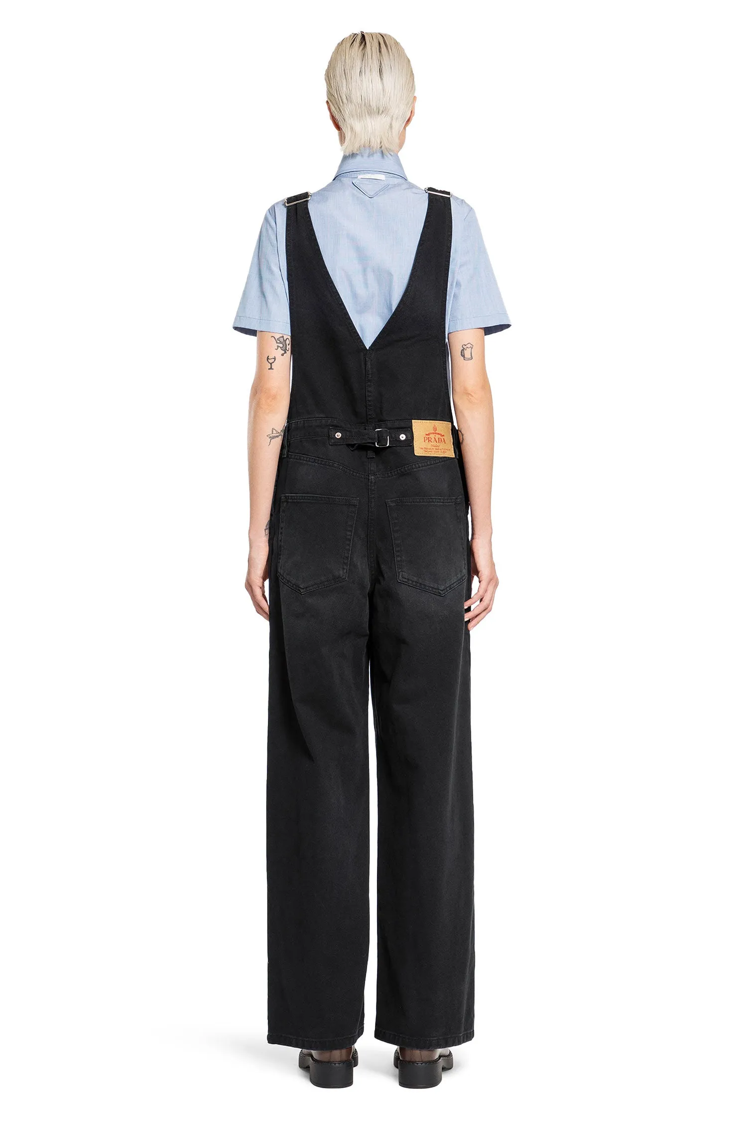 PRADA WOMAN BLACK JUMPSUITS