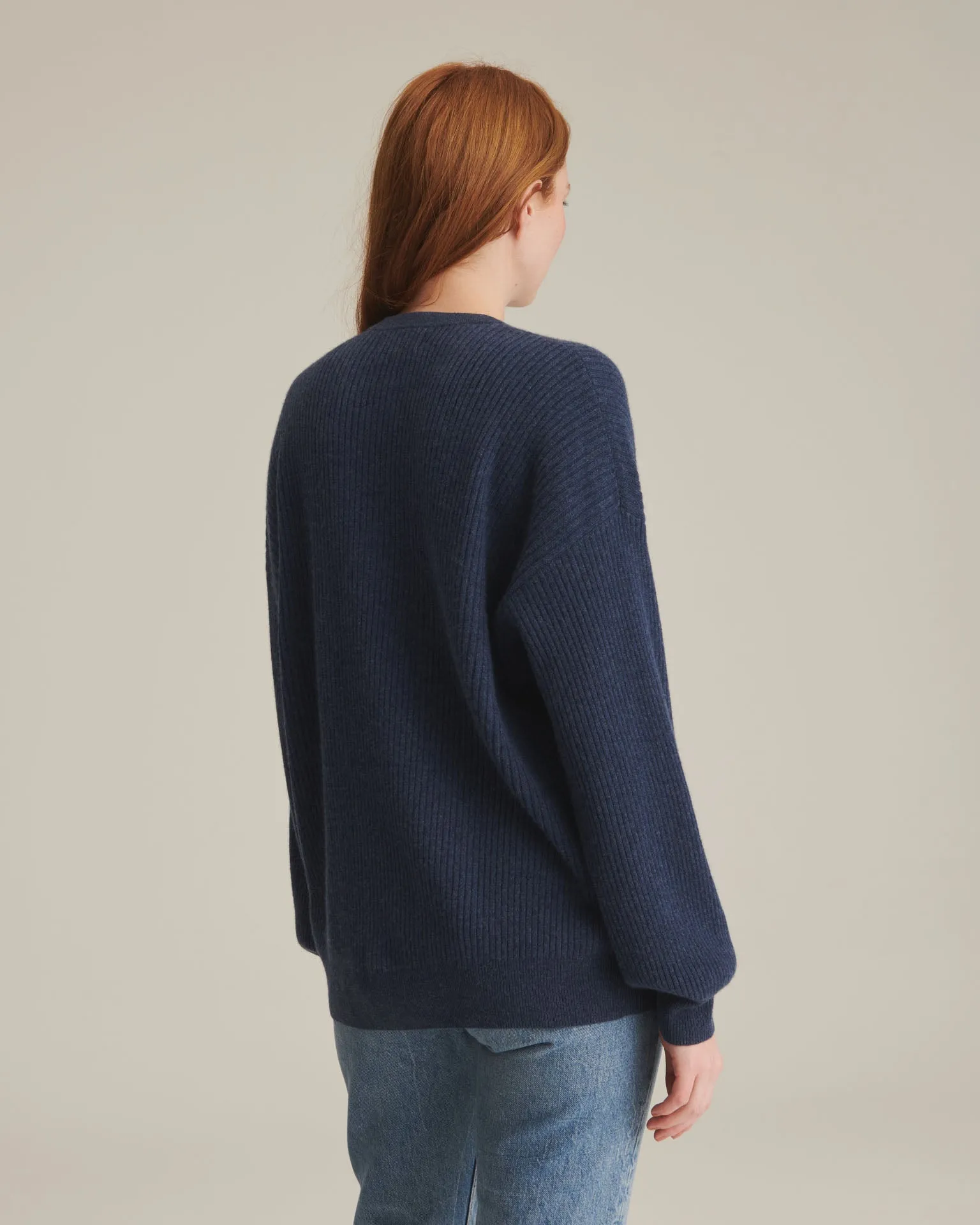 Recycled Cashmere Ribbed Henley