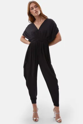 Ruched Jumpsuit Black