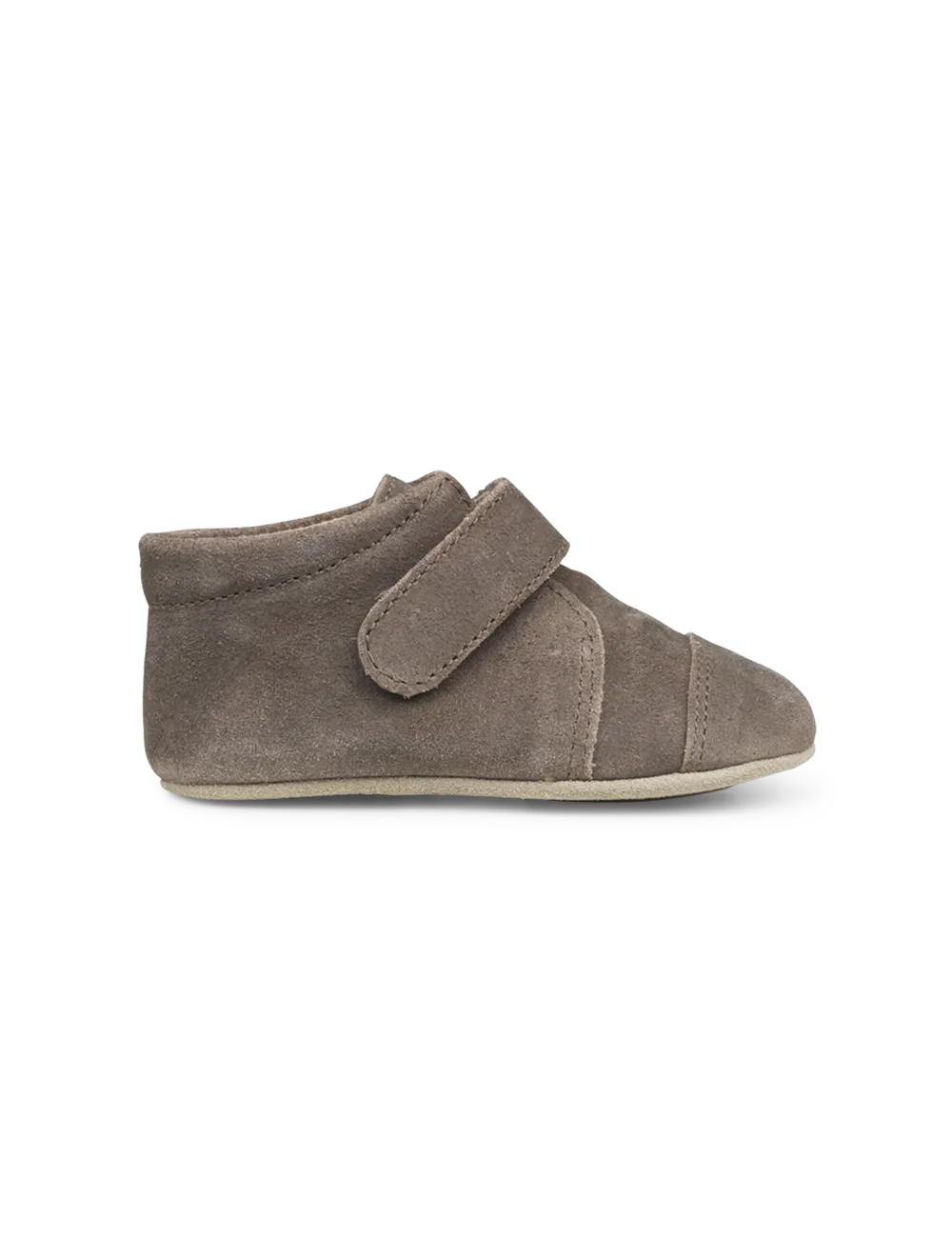 Shoe with Velcro - Taupe suede