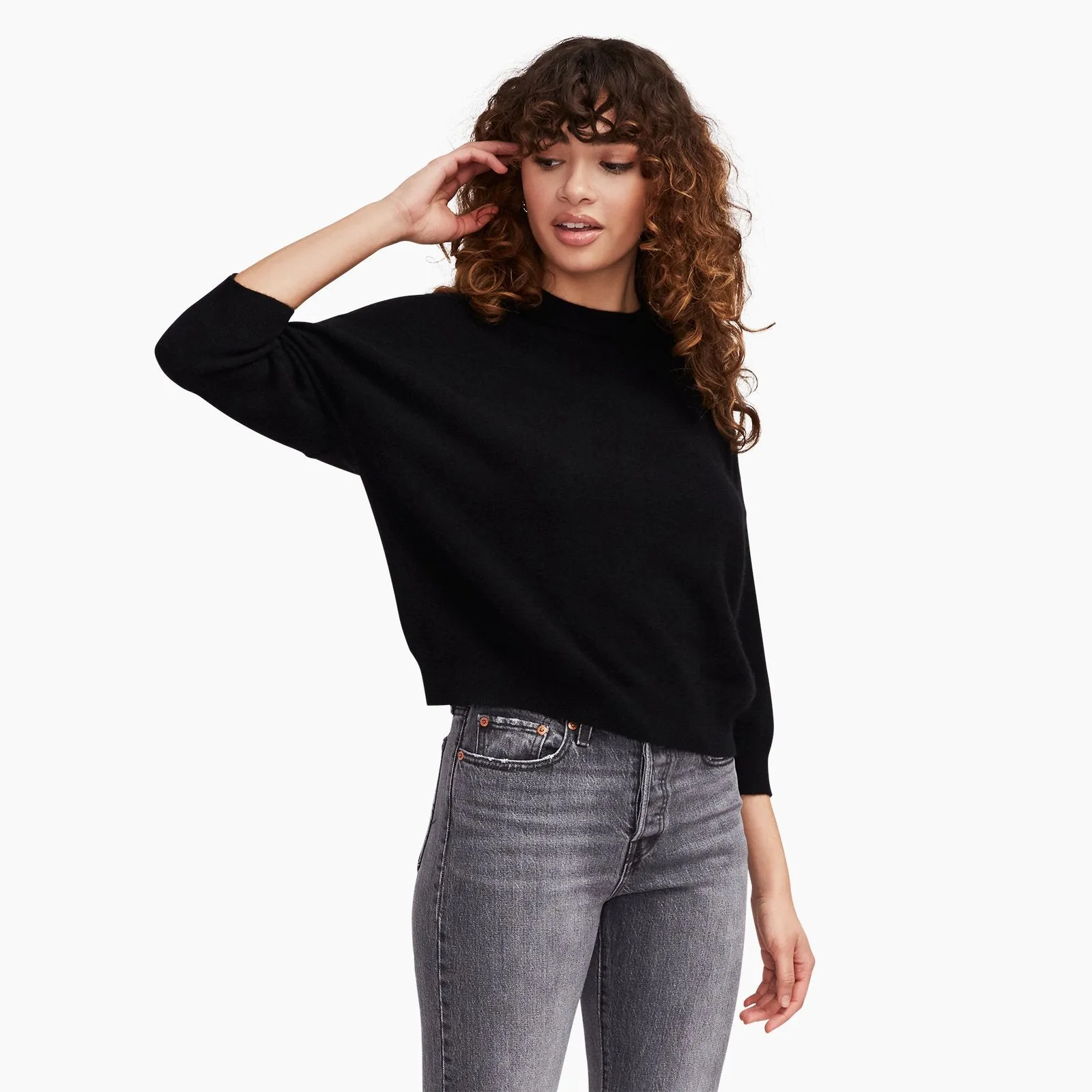 Three-Quarter Sleeve Sweatshirt