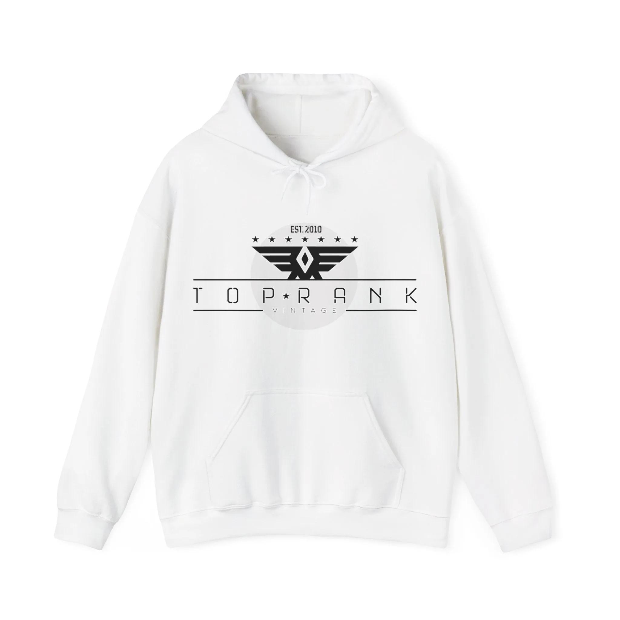 Unisex White Hooded Sweatshirt