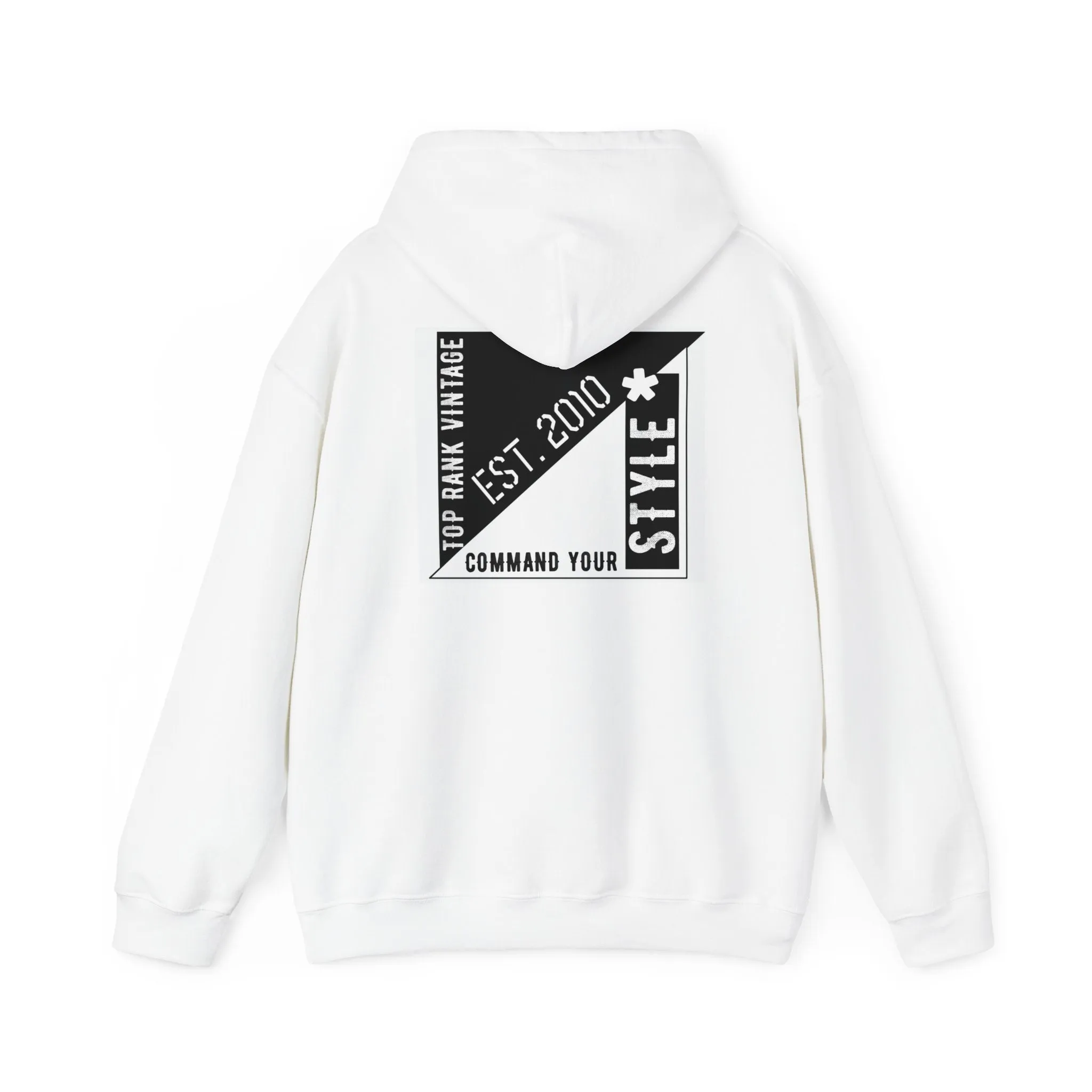 Unisex White Hooded Sweatshirt