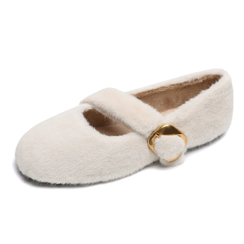 Women Furred Soft Casual Flat Shoes