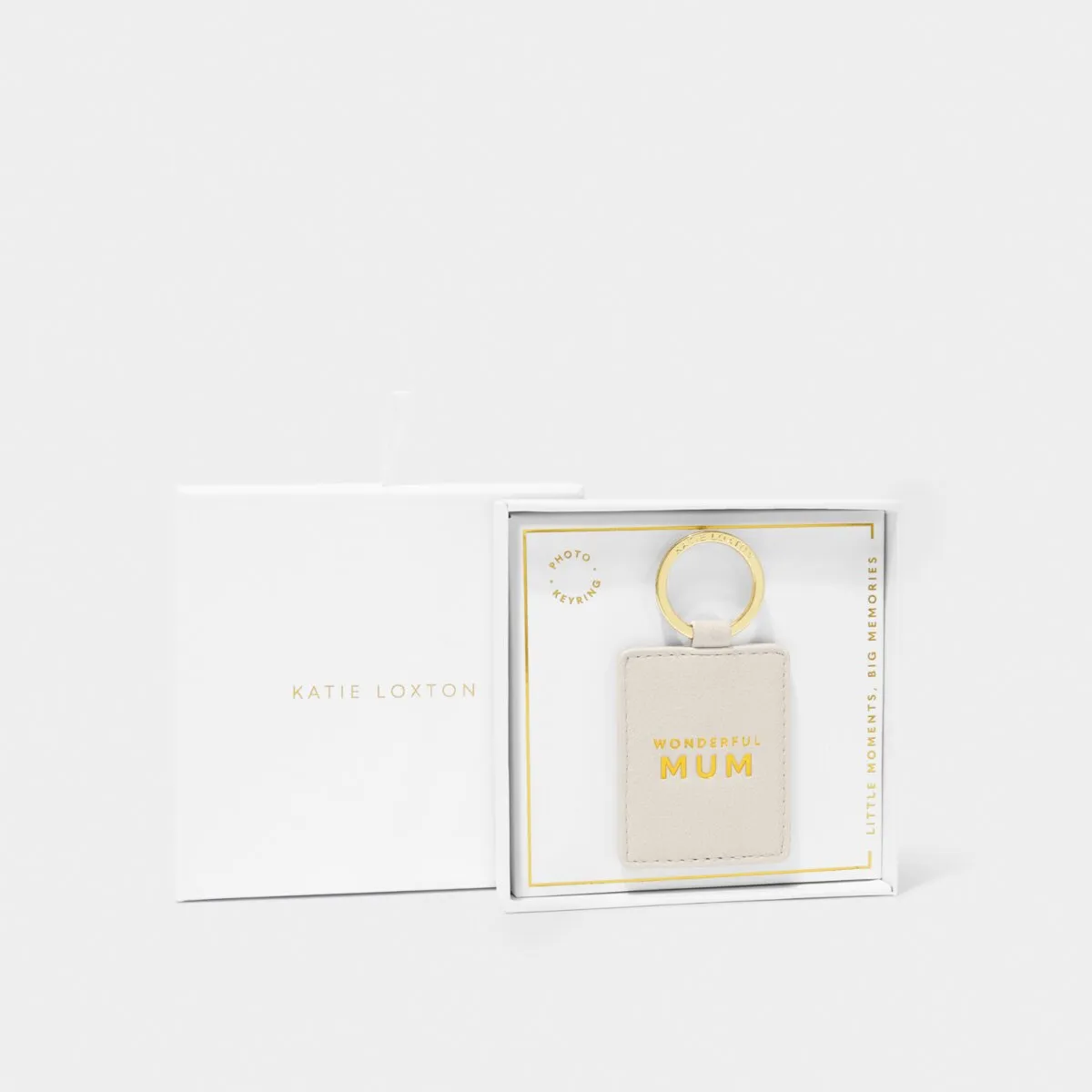 'Wonderful Mum' Boxed Photo Keyring | Off White